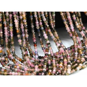 Бусины из турмалина рондель огранка 3мм, 39см, 191 бусина