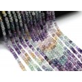 Бусины из флюорита кубик гр.5мм, 39см, 85 бусин