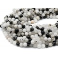 Бусины из турмалинового кварца (волосатик) шарик 8мм, 37,5см, 46 бусин