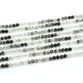 Бусины из турмалинового кварца (волосатик) шарик гр.4мм, 40см, 95 бусин