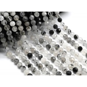 Бусины из турмалинового кварца (волосатик) шарик гр.10мм, 38см, 38 бусин