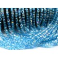 Бусины из циркона кубик гр.6*6мм цвет лазурный, 40см, 70 бусин Бусины из циркона кубик гр.6*6мм цвет лазурный, 40см, 70 бусин