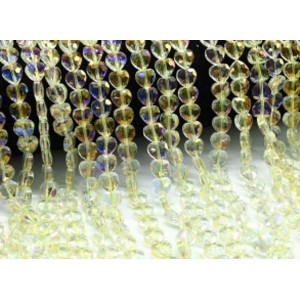 Бусины из циркона сердце 8*8мм цвет лимонный хамелеон, 40см, 53 бусины Бусины из циркона сердце 8*8мм цвет лимонный хамелеон, 40см, 53 бусины