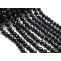 Бусины из циркона шарик гр.11,5мм цвет черный, 38см, 36 бусин (иск.)
