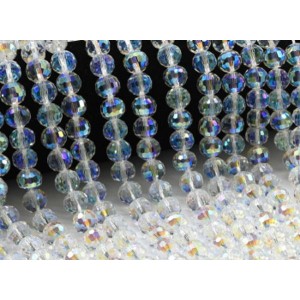 Бусины из циркона шарик гр.9,5мм цвет хрусталь хамелеон, 39см, 45 бусин (иск.)