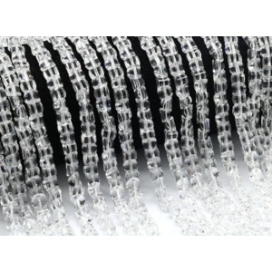 Бусины из циркона форма гр.6*5мм цвет хрусталь, 42,5см, 100 бусин (иск.)