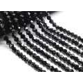 Бусины из циркона шарик гр.9мм цвет черный, 39см, 48 бусин (иск.)