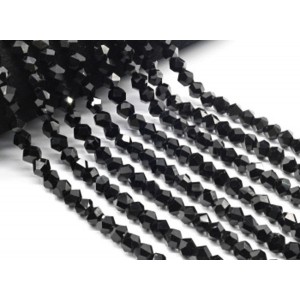 Бусины из циркона шарик гр.9мм цвет черный, 39см, 48 бусин (иск.)