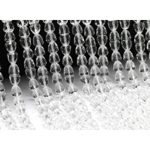 Бусины из циркона форма гр.7,5*7,5мм цвет хрусталь, 39,5см, 53 бусины (иск.)