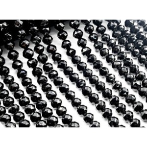 Бусины из циркона шарик гр.10мм цвет черный, 39см, 43 бусины (иск.)