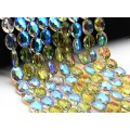 Бусины из циркона овал гр.12*16мм цвет хамелеон, 41см, 26 бусин (иск.)