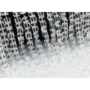 Бусины из циркона форма гр.7,5*7,5мм цвет хрусталь, 38см, 68 бусин (иск.)