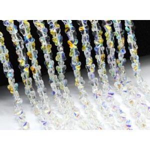 Бусины из циркона бабочка гр.6мм цвет хрусталь хамелеон, 40см, 67 бусин (иск.)