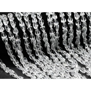 Бусины из циркона треугольник гр.7*9мм цвет хрусталь, 39см, 43 бусины (иск.)