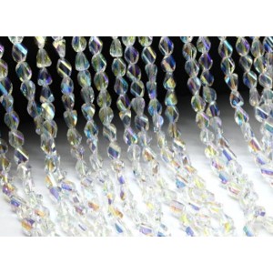 Бусины из циркона овал крученный с гранями 6*8мм цвет хрусталь хамелеон, 38,5см, 52 бусины (иск.) Бусины из циркона овал крученный с гранями 6*8мм цвет хрусталь хамелеон, 38,5см, 52 бусины (иск.)