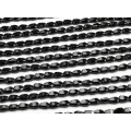 Бусины из циркона капля гр.4*6мм цвет черный, 39,5см, 65 бусин (иск.)