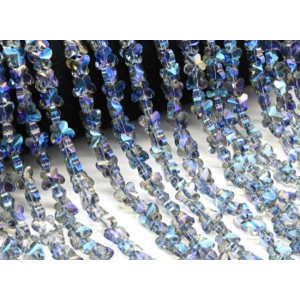 Бусины из циркона бабочка гр.6мм цвет синий хамелеон, 40см, 67 бусин (иск.) Бусины из циркона бабочка гр.6мм цвет синий хамелеон, 40см, 67 бусин (иск.)