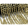 Бусины из циркона клевер гр.8мм цвет золотистый, 40см, 50 бусин (иск.)