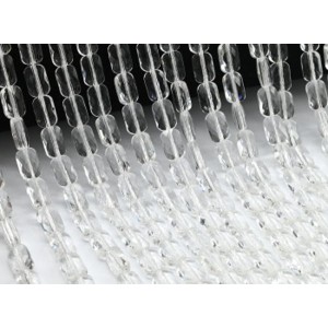 Бусины из циркона прямоугольник гр.6*9мм цвет хрусталь, 39,5см, 44 бусины (иск.)