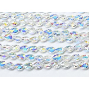 Бусины из циркона капля гр.9*12мм цвет хрусталь хамелеон, 40см, 34 бусины (иск.)