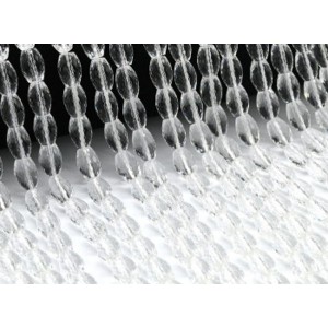 Бусины из циркона рис гр.8*11мм цвет хрусталь, 39см, 35 бусин (иск.)