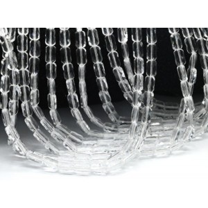 Бусины из циркона прямоугольник гр.4*6мм цвет хрусталь, 39см, 61 бусина (иск.)