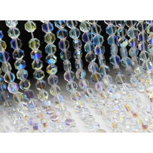 Бусины из циркона таблетка гр.7,5*7,5мм цвет хрусталь хамелеон, 39,5см, 53 бусины (иск.)