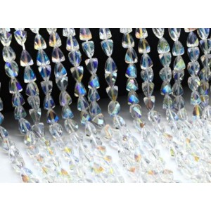 Бусины из циркона треугольник гр.7*9мм цвет хрусталь хамелеон, 39см, 44 бусины (иск.)