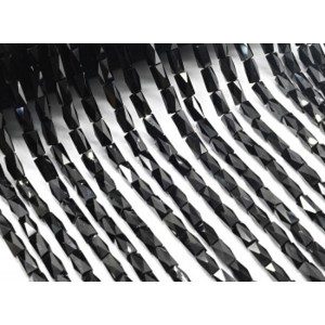 Бусины из циркона прямоугольник гр.4*8мм цвет черный, 39см, 47 бусин (иск.)