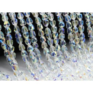 Бусины из циркона форма гр.8*8мм цвет хрусталь хамелеон, 39,5см, 54 бусины (иск.)