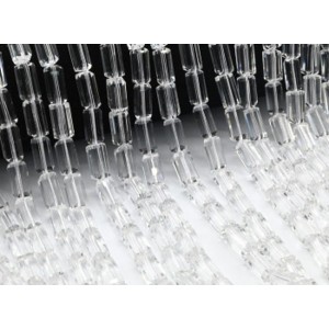 Бусины из циркона прямоугольник гр.6*12мм цвет хрусталь, 39см, 32 бусины (иск.)