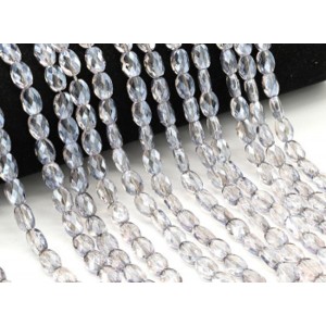 Бусины из циркона овал гр.6*8мм цвет сиреневый, 40см, 48 бусин (иск.) Бусины из циркона овал гр.6*8мм цвет сиреневый, 40см, 48 бусин (иск.)