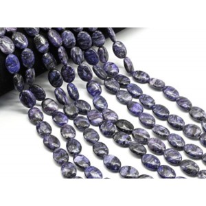 Бусины из чароита (имитация) овал 12*16мм, 40см, 25 бусин Бусины из чароита (имитация) овал 12*16мм, 40см, 25 бусин