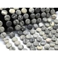 Бусины из яшмы серой круг 15мм, 37,5см, 26 бусин