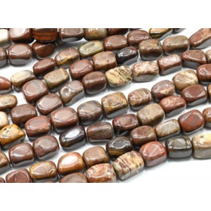 Бусины из яшмы красной прямоугольник14*18мм, 35см, 18 бусин