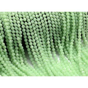 Бусины светящиеся шарик гр.4мм цвет мятный, 38см, 98 бусин (иск.)