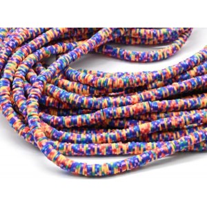 Бусины из каучука Африканские диски 6мм*0,9-1,2мм, цвет ассорти, 36см (иск.)