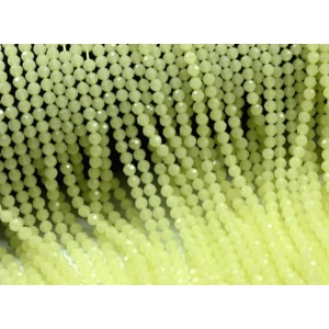 Бусины светящиеся шарик гр.4мм цвет лимонный, 38см, 98 бусин (иск.)