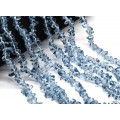 Бусины из стекла крошка 7*3мм цвет синий, 80см, 300 бусин (иск.)