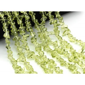 Бусины из стекла крошка 7*3мм цвет оливковый, 80см, 300 бусин (иск.)