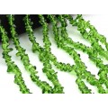 Бусины из стекла крошка 7*3мм цвет зеленый, 80см, 300 бусин (иск.)