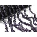 Бусины из стекла крошка 7*3мм цвет фиолетовый, 80см, 300 бусин (иск.)