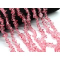 Бусины из стекла крошка 7*3мм цвет розовый, 80см, 300 бусин (иск.)