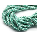 Бусины из каучука Африканские рондель 7*3мм, цвет зеленый, 40см, 120 бусин (иск.)