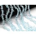 Бусины из стекла крошка 7*3мм цвет голубой, 80см, 300 бусин (иск.)