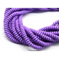 Бусины из каучука Африканские рондель 7*3мм, цвет фиолетовый, 40см, 110 бусин (иск.)