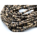 Бусины из каучука Африканские диски 6мм*0,9-1,2мм, цвет кофейный, 39см (иск.)