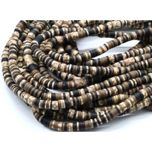 Бусины из каучука Африканские диски 6мм*0,9-1,2мм, цвет кофейный, 39см (иск.)