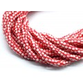 Бусины из каучука Африканские рондель 7*3мм, цвет красный, 40см, 120 бусин (иск.)