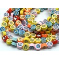 Детские бусины для творчества круг 10мм, цвет ассорти, 37см, 40 бусин (иск.)